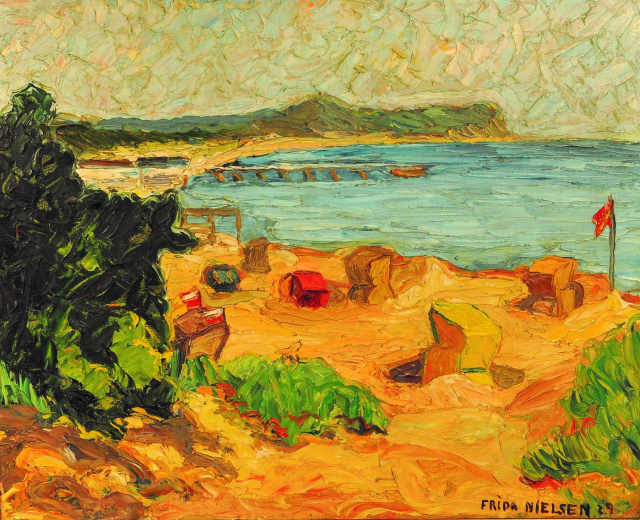 Frida Nielsen: "Am Strand bei Göhren auf Rügen" (1929).